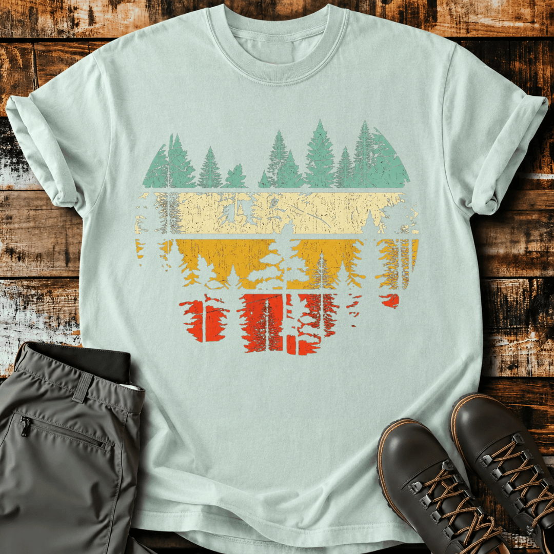Retro Forest Sunset T-Shirt
