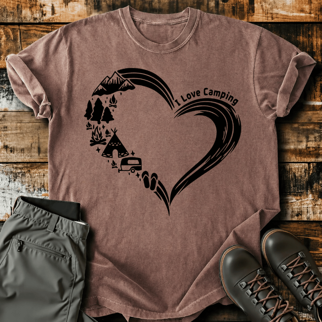 Camping Lover Heart T-Shirt