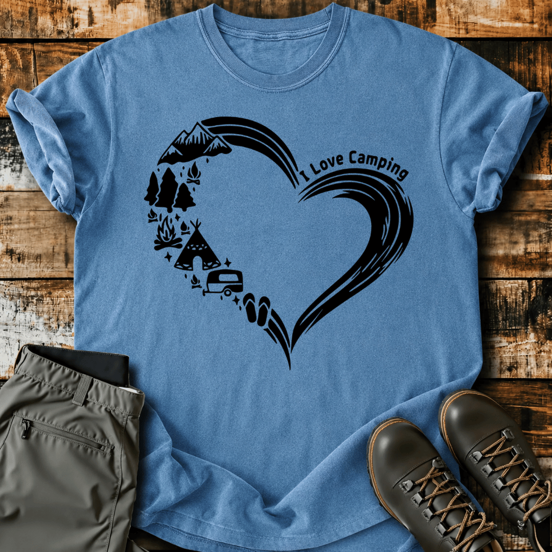 Camping Lover Heart T-Shirt