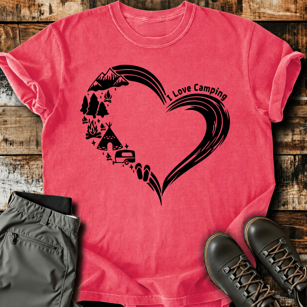 Camping Lover Heart T-Shirt