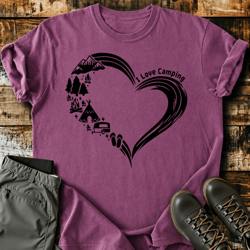 Camping Lover Heart T-Shirt