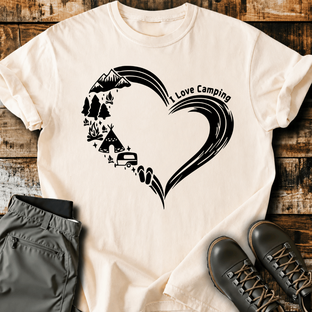 Camping Lover Heart T-Shirt