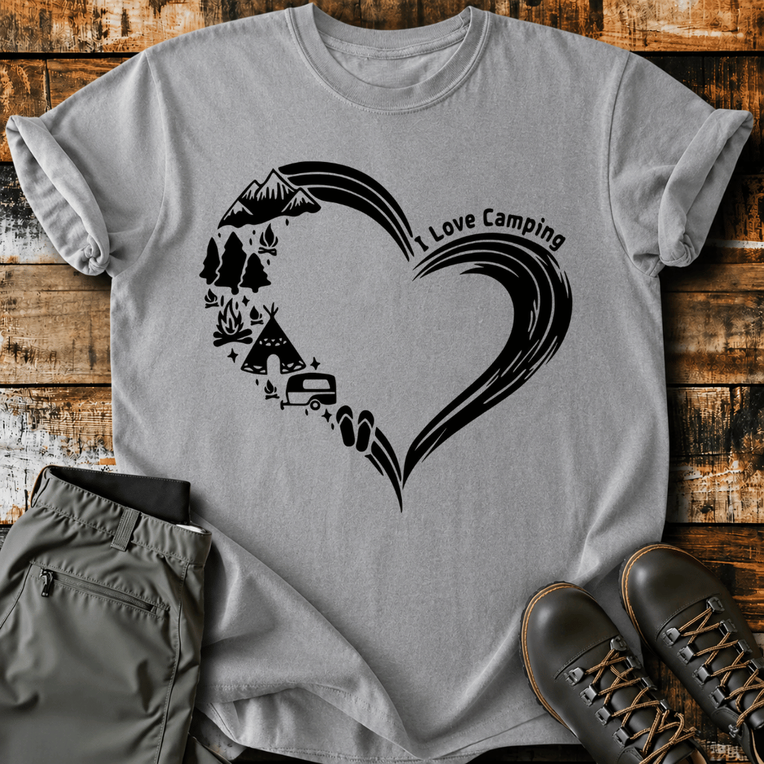 Camping Lover Heart T-Shirt