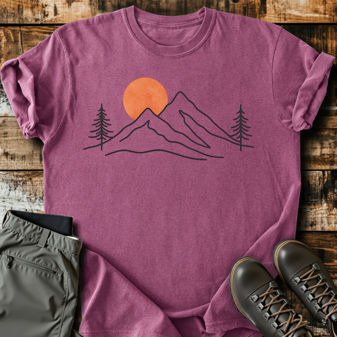 Sunset Mountain Top T-Shirt