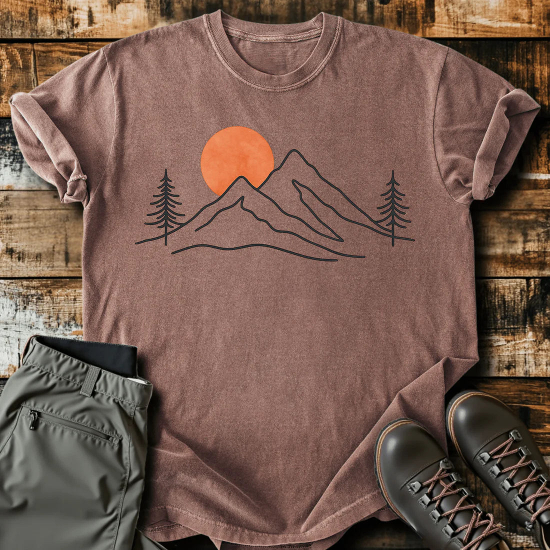 Sunset Mountain Top T-Shirt