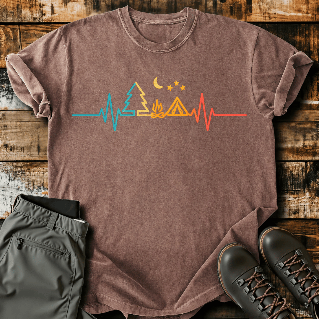 Camping Heartbeat Adventure T-Shirt