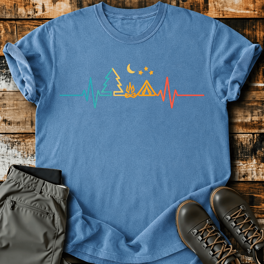 Camping Heartbeat Adventure T-Shirt