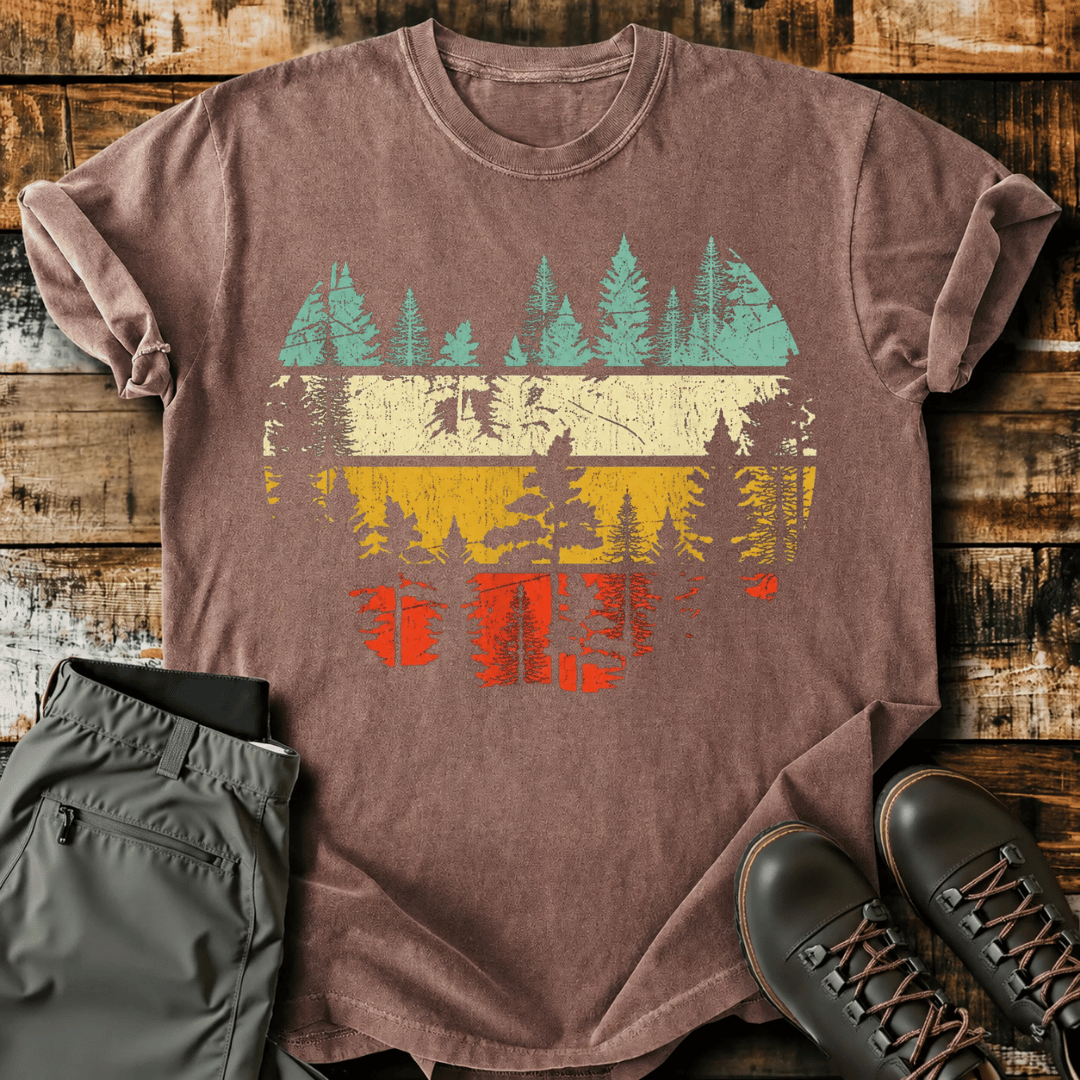Retro Forest Sunset T-Shirt