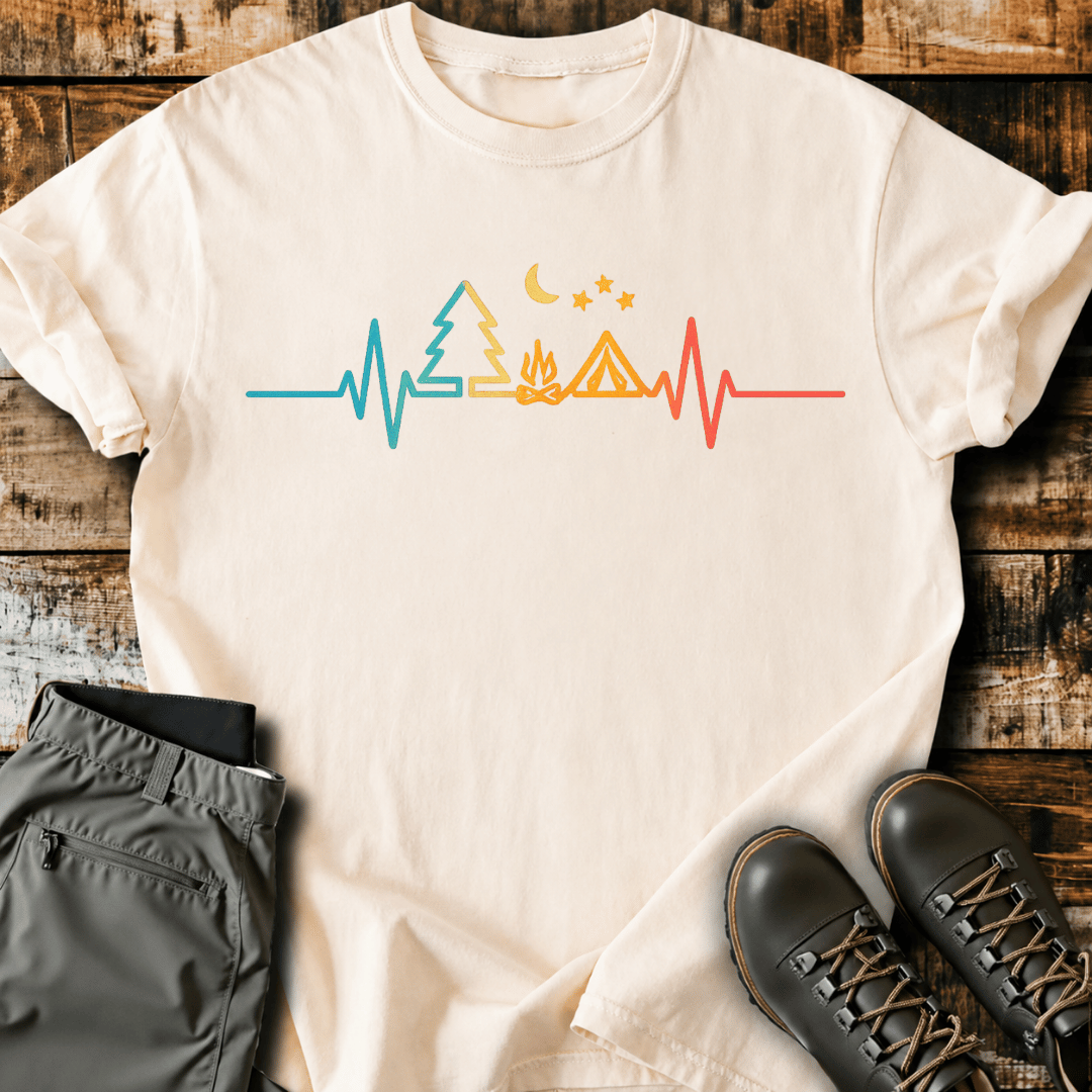 Camping Heartbeat Adventure T-Shirt