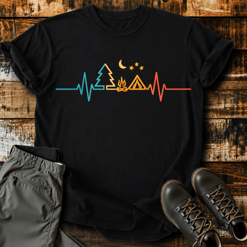 Camping Heartbeat Adventure T-Shirt