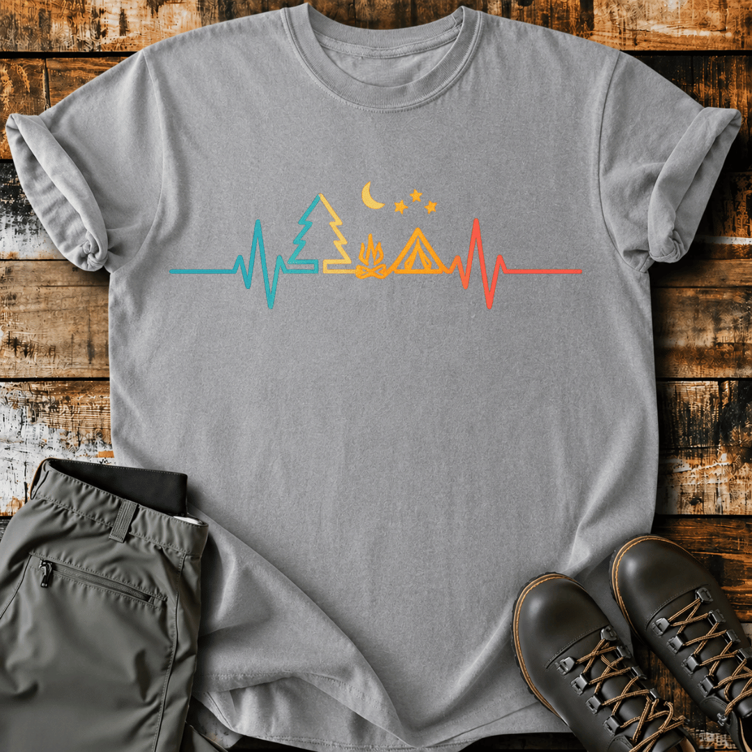 Camping Heartbeat Adventure T-Shirt