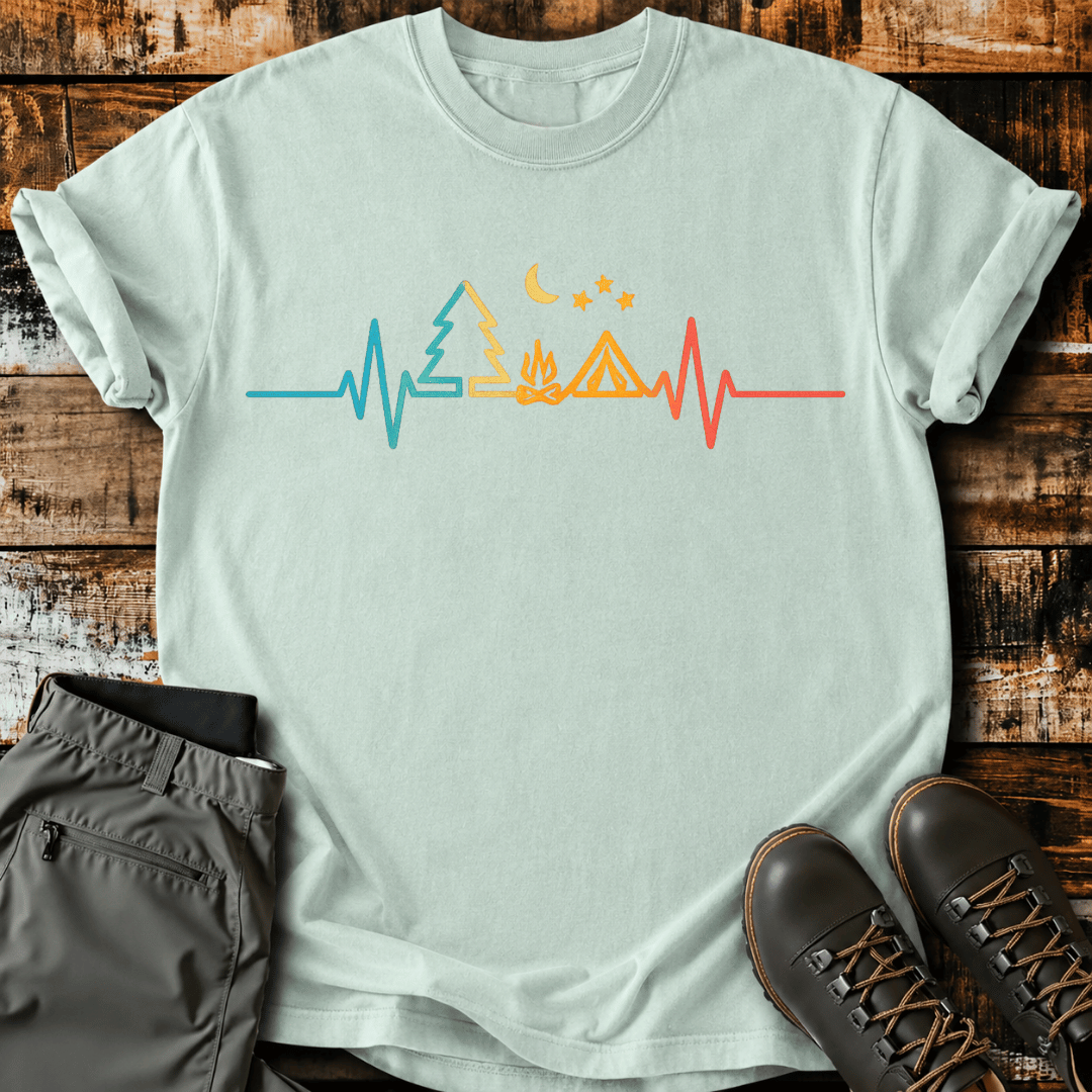 Camping Heartbeat Adventure T-Shirt