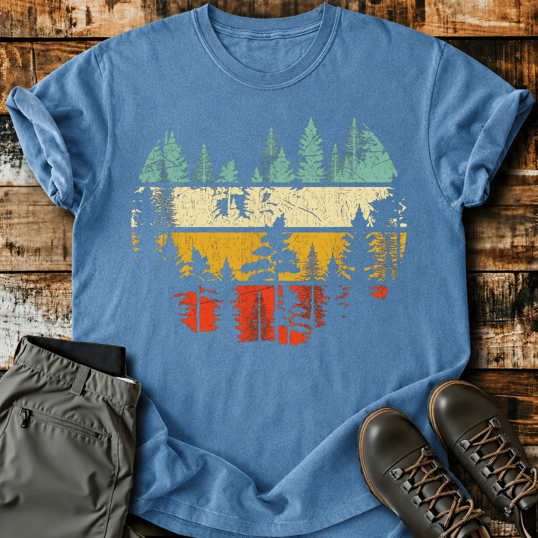 Retro Forest Sunset T-Shirt
