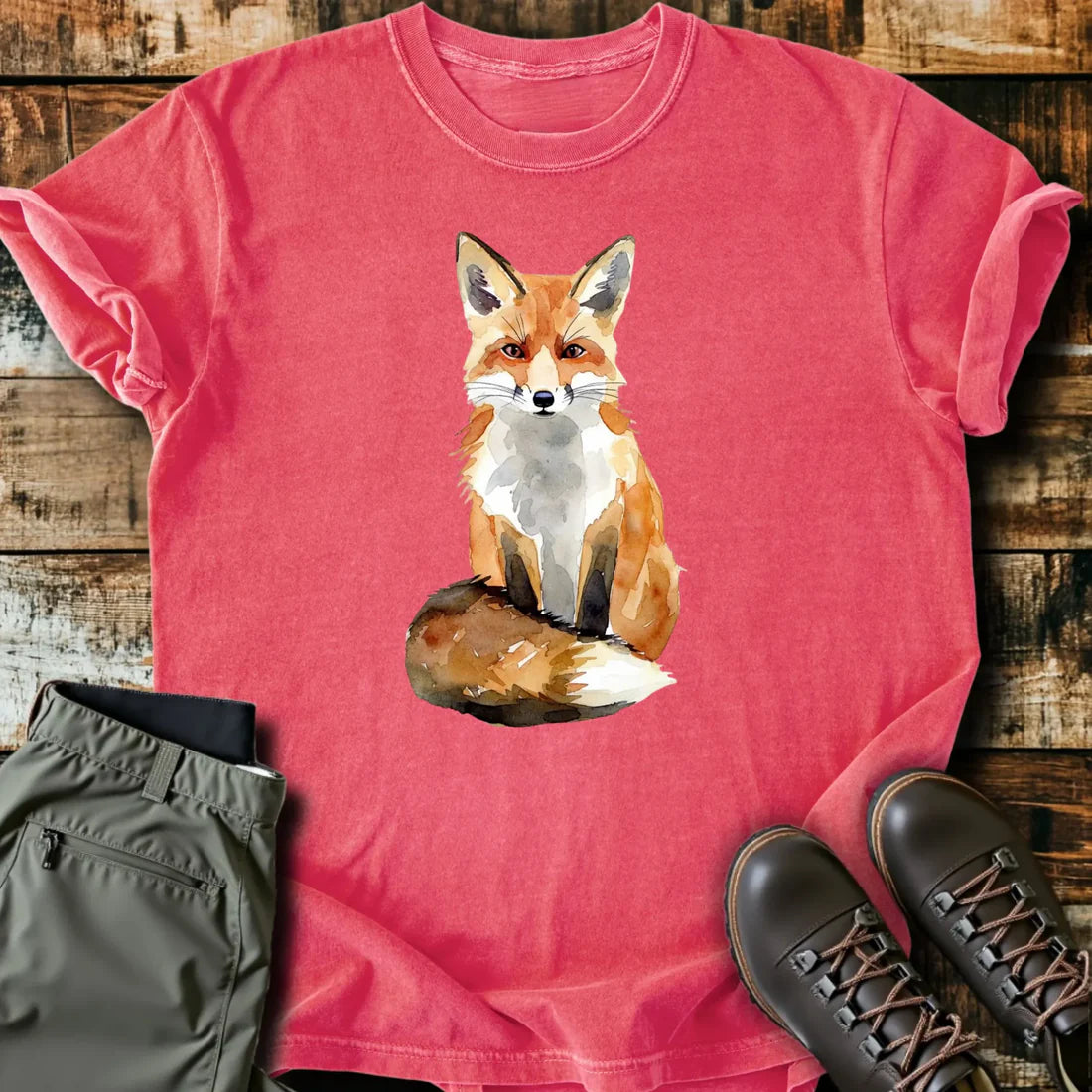 Watercolor Fox T-Shirt
